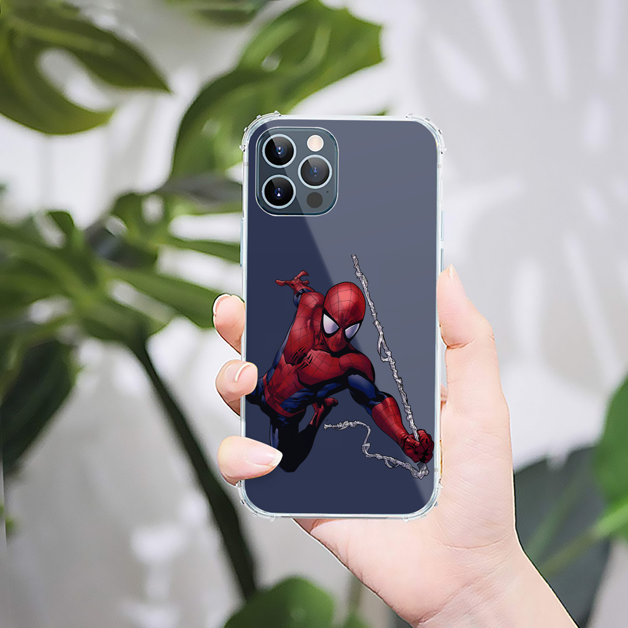 （画像用） Spider Man スパイダーマン 【iPhone 12シリーズ対応】透明スマホケース（クリアソフトケース）